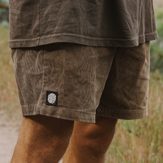 Cord Shorts - Walnut