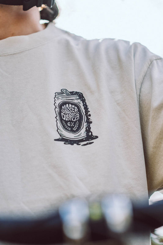 'FROTHY CAN' Faded Box Tee - Bone