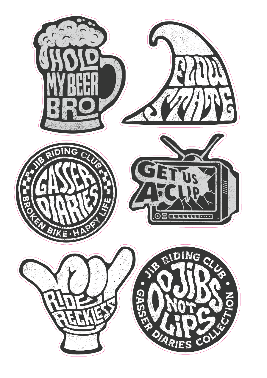 JIB RIDING CLUB STICKER SHEET