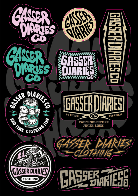 GASSER LOGO STICKER SHEET